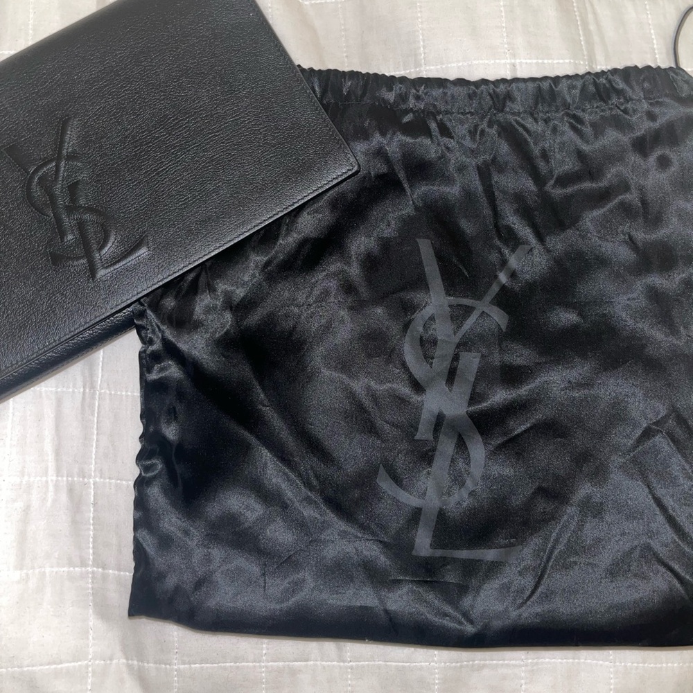 Black authentic YSL clutch with duster bag. - Picture 8 of 8